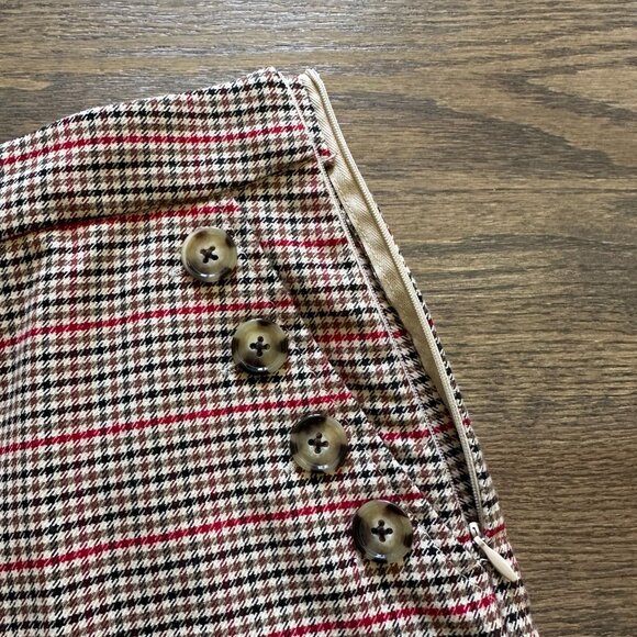 Mango Plaid Crop Dressy Pant - Picture 4 of 6